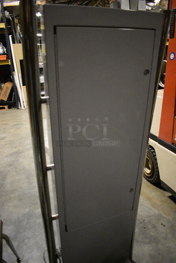 White Metal Floor Style Monitor and Keyboard. 22x24x60. (facilities) - Image 7 of 7