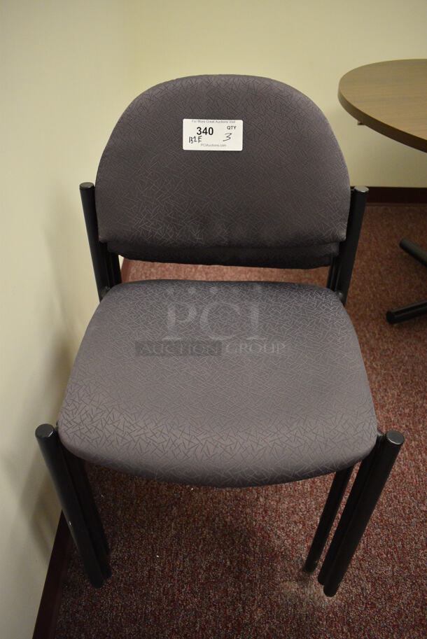 3 Gray Chairs. 20x18x32. 3 Times Your Bid! (Whitaker Hall - Room 132 - Office E) - Image 1 of 3
