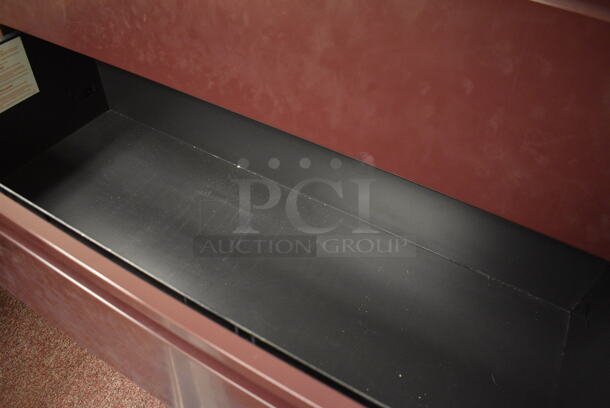 Maroon Metal 5 Drawer Filing Cabinet. 42x18x56. (Whitaker Hall - Room 132 - Office E) - Image 4 of 5