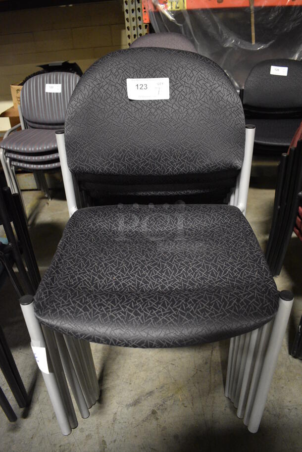7 Black Chairs. 19x19x32. 7 Times Your Bid! (facilities) - Image 1 of 3