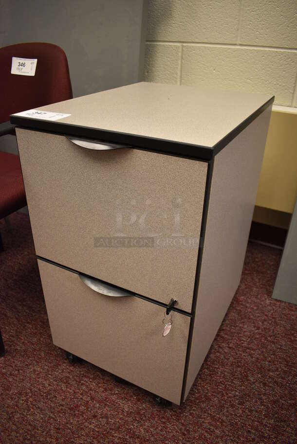 Gray 2 Drawer Filing Cabinet on Casters. 16x21x28. (Whitaker Hall - Room 132 - Office F) - Image 2 of 4