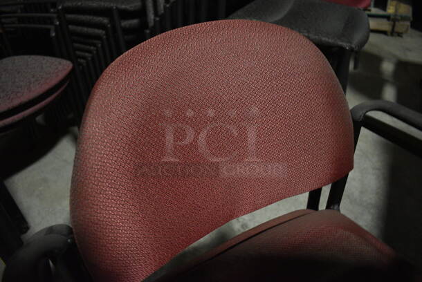 3 Chairs; Blue/Gray and Maroon w/ Arm Rests. 23x18x32. 3 Times Your Bid! (facilities) - Image 3 of 3