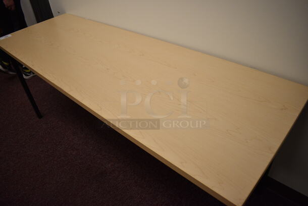 Wood Pattern Table. 72x24x29. (Whitaker Hall - Room 132 - Office G) - Image 2 of 4