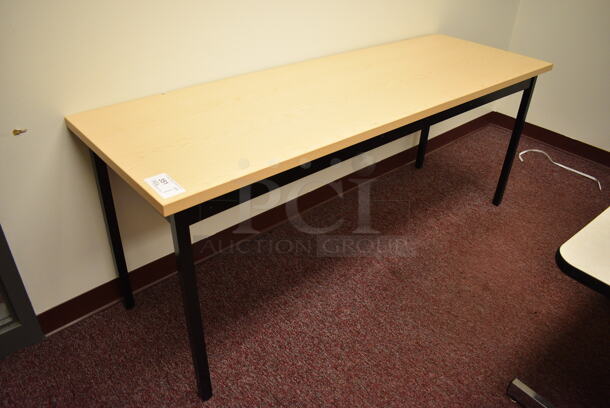 Wood Pattern Table. 72x24x29. (Whitaker Hall - Room 132 - Office G) - Image 3 of 4