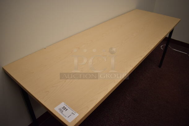 Wood Pattern Table. 72x24x29. (Whitaker Hall - Room 132 - Office G) - Image 4 of 4