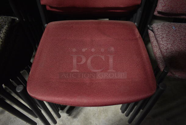 5 Maroon Chairs. 19x19x32. 5 Times Your Bid! (facilities) - Image 3 of 3