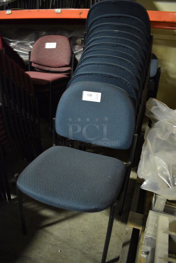 12 Blue Chairs. 19x19x32. 12 Times Your Bid! (facilities) - Image 2 of 3