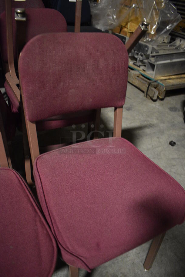 6 Maroon Chairs. 17x16x32. 6 Times Your Bid! (facilities) - Image 3 of 3