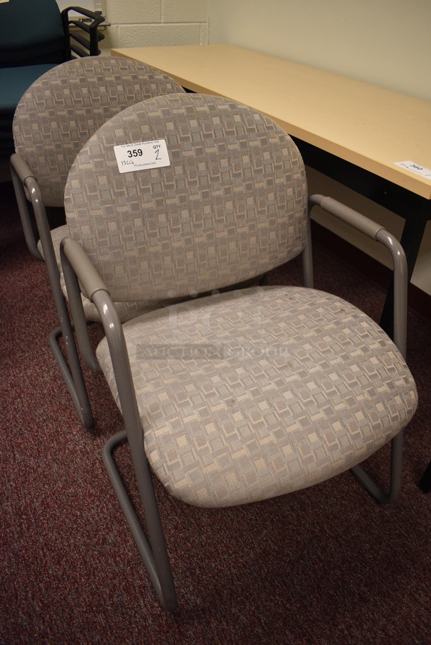 2 Gray Chairs w/ Arm Rests. 23x20x33. 2 Times Your Bid! (Whitaker Hall - Room 132 - Office G) - Image 2 of 3