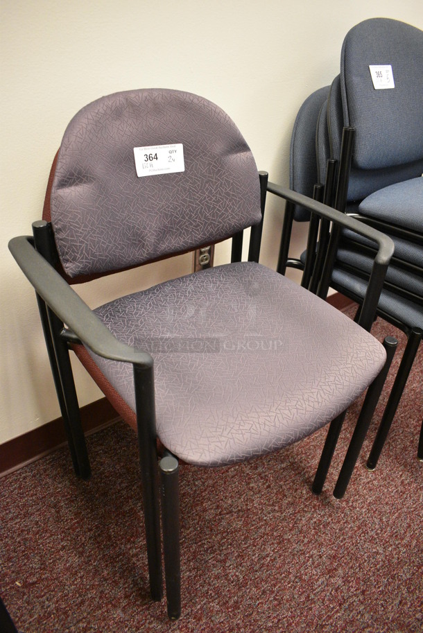 2 Various Chairs; Purple and Maroon w/ Arm Rests. Includes 23x18x30. 2 Times Your Bid! (Whitaker Hall - Room 132 - Office H) - Image 2 of 4