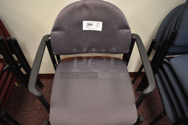 2 Various Chairs; Purple and Maroon w/ Arm Rests. Includes 23x18x30. 2 Times Your Bid! (Whitaker Hall - Room 132 - Office H) - Image 4 of 4