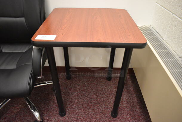 Wood Pattern Table. 24x24x29. (Whitaker Hall - Room 132 - Office H)