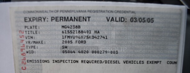 2005 Ford Escape Hybrid SUV. Odometer Reads 141,990. VIN 1FMYU96H75KD42741. Title In Hand. Vehicle Runs and Drives! See Lot #4 For Additional Pictures. This Item Needs To Be Removed On Pick Up Day: 2/10/21 - Image 12 of 12