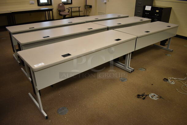 6 Computer Desks. 71.5x28x29. 6 Times Your Bid! (John N. Hall Tech - Room 103) - Image 1 of 3