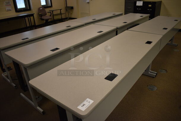 6 Computer Desks. 71.5x28x29. 6 Times Your Bid! (John N. Hall Tech - Room 103) - Image 2 of 3