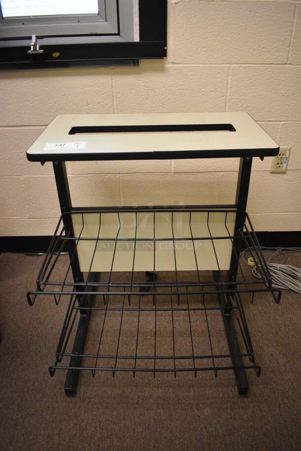 Cart w/ 2 Basket Style Undershelves. 24x25x27. (John N. Hall Tech - Room 103)