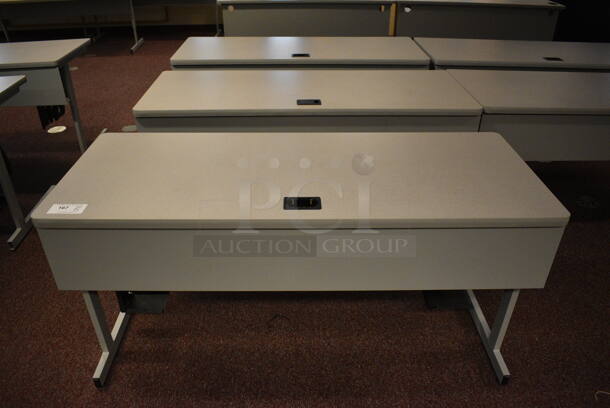 5 Computer Desks. 59.5x28x29. 5 Times Your Bid! (John N. Hall Tech - Room 101)