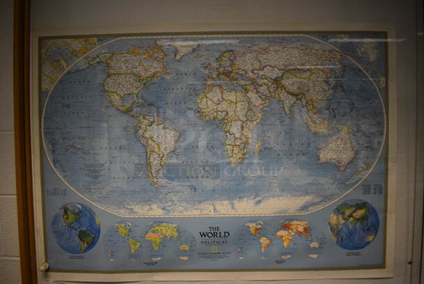 ALL ONE MONEY! Lot of 3 Various Maps; The World, South Asia and Australia. Does Not Include Case. Includes 30x23. (John N. Hall Tech - Room 101) - Image 2 of 4