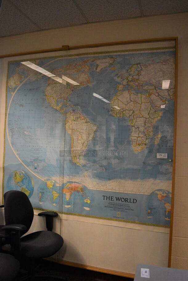 ALL ONE MONEY! Lot of The World Map. Does Not Come w/ Case. 80x76. (John N. Hall Tech - Room 101)