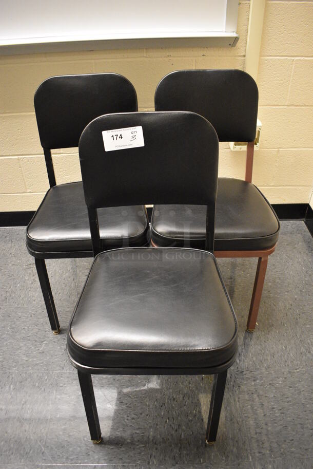 3 Black Chairs. 17x16x32. 3 Times Your Bid! (John N. Hall Tech - Room 102) - Image 1 of 3