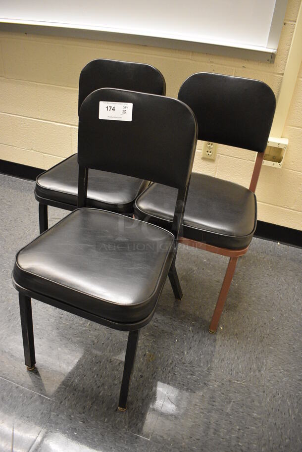 3 Black Chairs. 17x16x32. 3 Times Your Bid! (John N. Hall Tech - Room 102) - Image 2 of 3