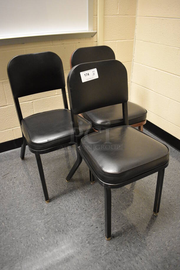 3 Black Chairs. 17x16x32. 3 Times Your Bid! (John N. Hall Tech - Room 102) - Image 3 of 3