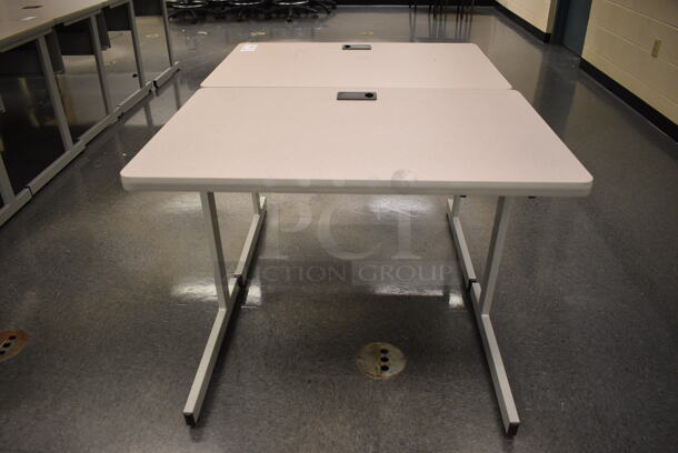 2 Computer Desks. 35.5x23.5x29. 2 Times Your Bid! (John N. Hall Tech - Room 102)