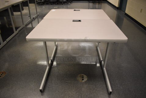 2 Computer Desks. 35.5x23.5x29. 2 Times Your Bid! (John N. Hall Tech - Room 102)