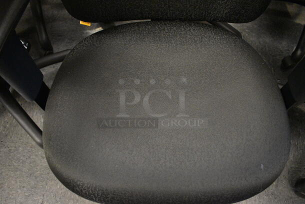 5 Black Office Chairs w/ Arm Rests on Casters. Stock Picture - Cosmetic Condition May Vary. 24x21x39. 5 Times Your Bid! (John N. Hall Tech - Room 102) - Image 3 of 4