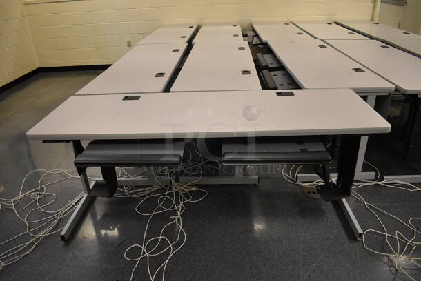 5 Computer Desks. 71.5x26x29. 5 Times Your Bid! (John N. Hall Tech - Room 104)