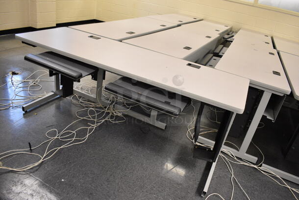 5 Computer Desks. 71.5x26x29. 5 Times Your Bid! (John N. Hall Tech - Room 104) - Image 2 of 4
