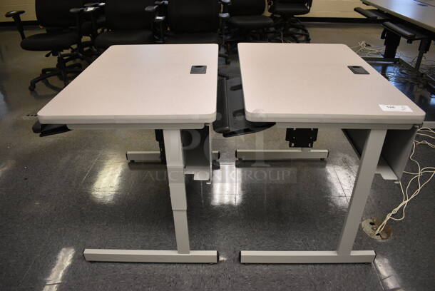 2 Computer Desks. 35.5x28x29. 2 Times Your Bid! (John N. Hall Tech - Room 104)