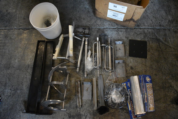ALL ONE MONEY! Lot of Various Ice Cream Machine Parts and Pieces!