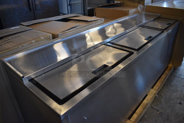 BRAND NEW! 2014 Micro Matic Model MDW-95S Stainless Steel Commercial Back Bar Cooler w/ 3 Sliding Lids. 115 Volts, 1 Phase. 96x26x34. Tested and Working! - Image 3 of 12