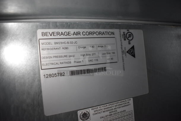 BRAND NEW! Beverage Air Model BM23HC-S-32-JC Stainless Steel Commercial Direct Draw Kegerator on Commercial Casters. Comes w/ Beer Tower! 115 Volts, 1 Phase. 25x27x38. Tested and Working! - Image 7 of 9