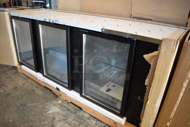 BRAND NEW! 2015 Micro Matic Model MBB-94 G RT Stainless Steel Commercial 3 Door Back Bar Undercounter Cooler Merchandiser. 115 Volts, 1 Phase. 96x28x37. Tested and Working! - Image 2 of 9