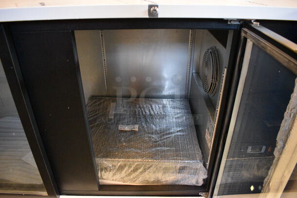 BRAND NEW! 2015 Micro Matic Model MBB-94 G RT Stainless Steel Commercial 3 Door Back Bar Undercounter Cooler Merchandiser. 115 Volts, 1 Phase. 96x28x37. Tested and Working! - Image 7 of 10