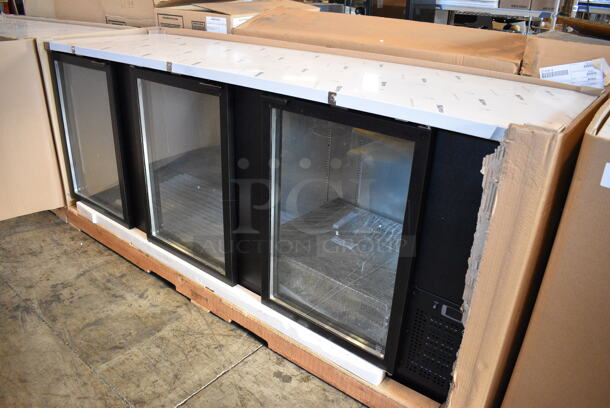 BRAND NEW! 2015 Micro Matic Model MBB-94 G RT Stainless Steel Commercial 3 Door Back Bar Undercounter Cooler Merchandiser. 115 Volts, 1 Phase. 96x28x37. Tested and Working! - Image 9 of 10