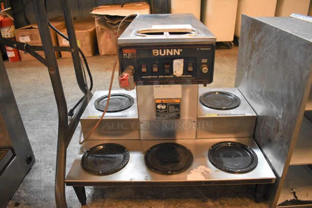 NICE! Bunn Model CRTF35 Stainless Steel Commercial Countertop 5 Burner Coffee Machine w/ Hot Water Dispenser. 24x20x21