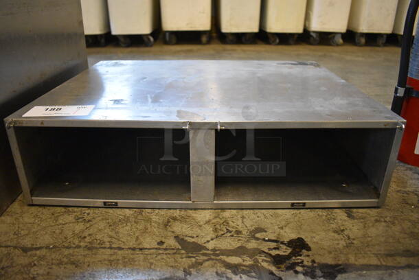 Stainless Steel 2 Compartment Bin. 24x19x6