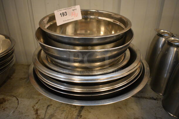 14 Various Metal Bowls. Includes 10x10x6. 14 Times Your Bid!