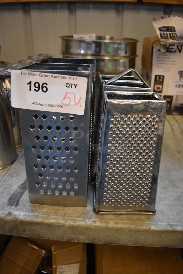 5 Various Metal Graters. Includes 4x4x9. 5 Times Your Bid!