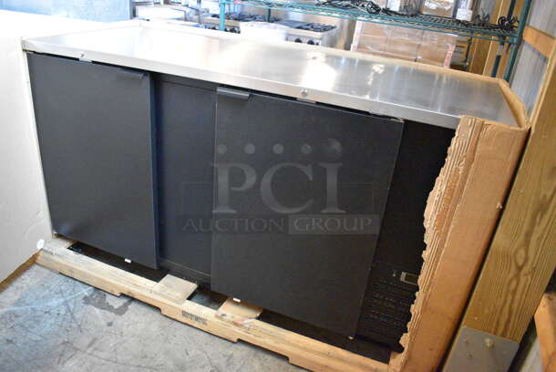 BRAND NEW! 2014 Micro Matic Model MBB-68 RT Metal Commercial 2 Door Undercounter Cooler. 115 Volts, 1 Phase. 70x28x38. Tested and Working! - Image 2 of 8