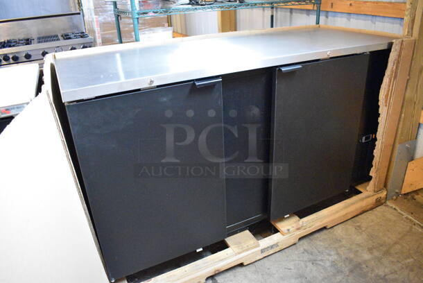 BRAND NEW! 2014 Micro Matic Model MBB-68 RT Metal Commercial 2 Door Undercounter Cooler. 115 Volts, 1 Phase. 70x28x38. Tested and Working! - Image 3 of 8
