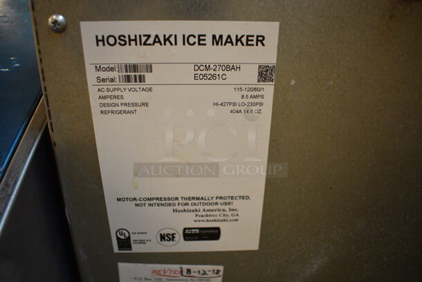 BRAND NEW! 2015 Hoshizaki Model DCM-270BAH Stainless Steel Commercial Countertop Ice and Water Dispenser Machine. 115-120 Volts, 1 Phase. 16.5x24x32 - Image 6 of 6