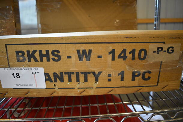 BRAND NEW IN BOX! BKI Model BKHS-W-1410-P-G Stainless Steel Commercial Single Bay Wall Mount Sink w/ Faucet. Stock Picture Used For 
Gallery. 17x16x13 - Image 3 of 4