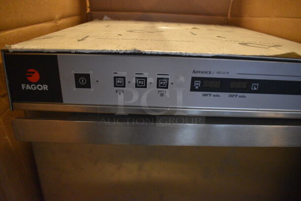 BRAND NEW! 2012 Fagor Model AD-21WSD Stainless Steel Commercial Undercounter Dishwasher. 230 Volts, 1 Phase. 18x22x28 - Image 6 of 11