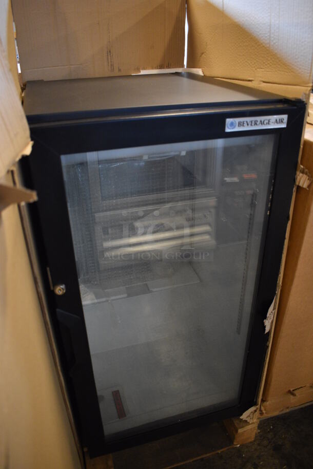 BRAND NEW! Beverage Air Carrier Model CT96Y Metal Commercial Single Door Reach In Cooler Merchandiser w/ Poly Coated Racks. 115 Volts, 1 Phase. 21x25x39. Tested and Working! - Image 3 of 8