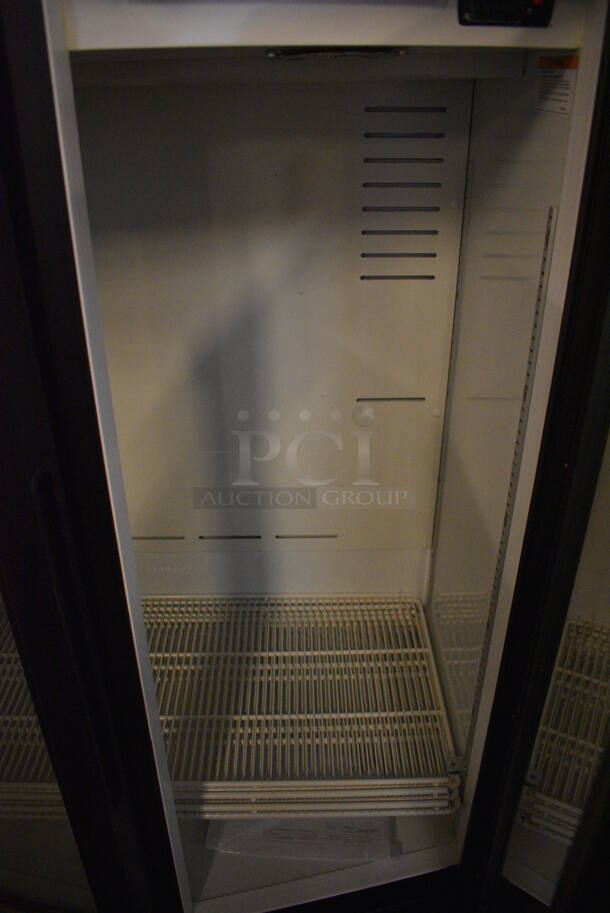 BRAND NEW! Frigoglass Model MM14-V2L-B-FOG Metal Commercial 2 Door Reach In Cooler Merchandiser w/ Poly Coated Racks. 115 Volts, 1 Phase. 36x25x67. Tested and Working! - Image 3 of 7