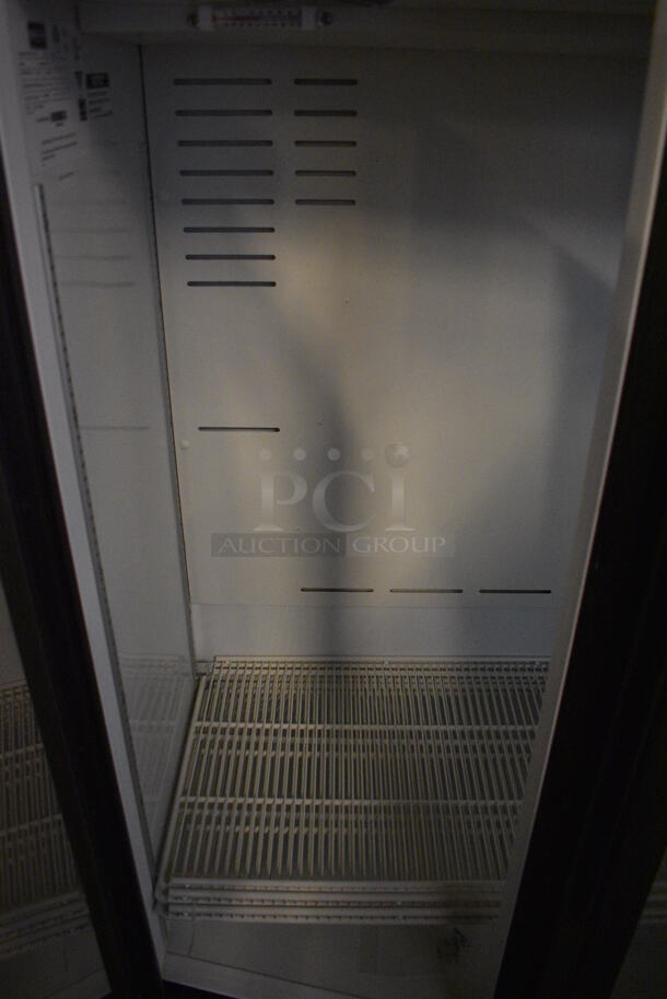 BRAND NEW! Frigoglass Model MM14-V2L-B-FOG Metal Commercial 2 Door Reach In Cooler Merchandiser w/ Poly Coated Racks. 115 Volts, 1 Phase. 36x25x67. Tested and Working! - Image 4 of 7